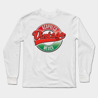 acapulco mexico vintage logo Long Sleeve T-Shirt